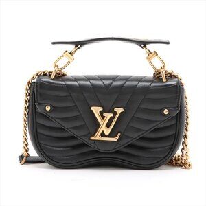 Louis Vuitton New Wave Chain Bag MM M51498 NZ2178 Black
